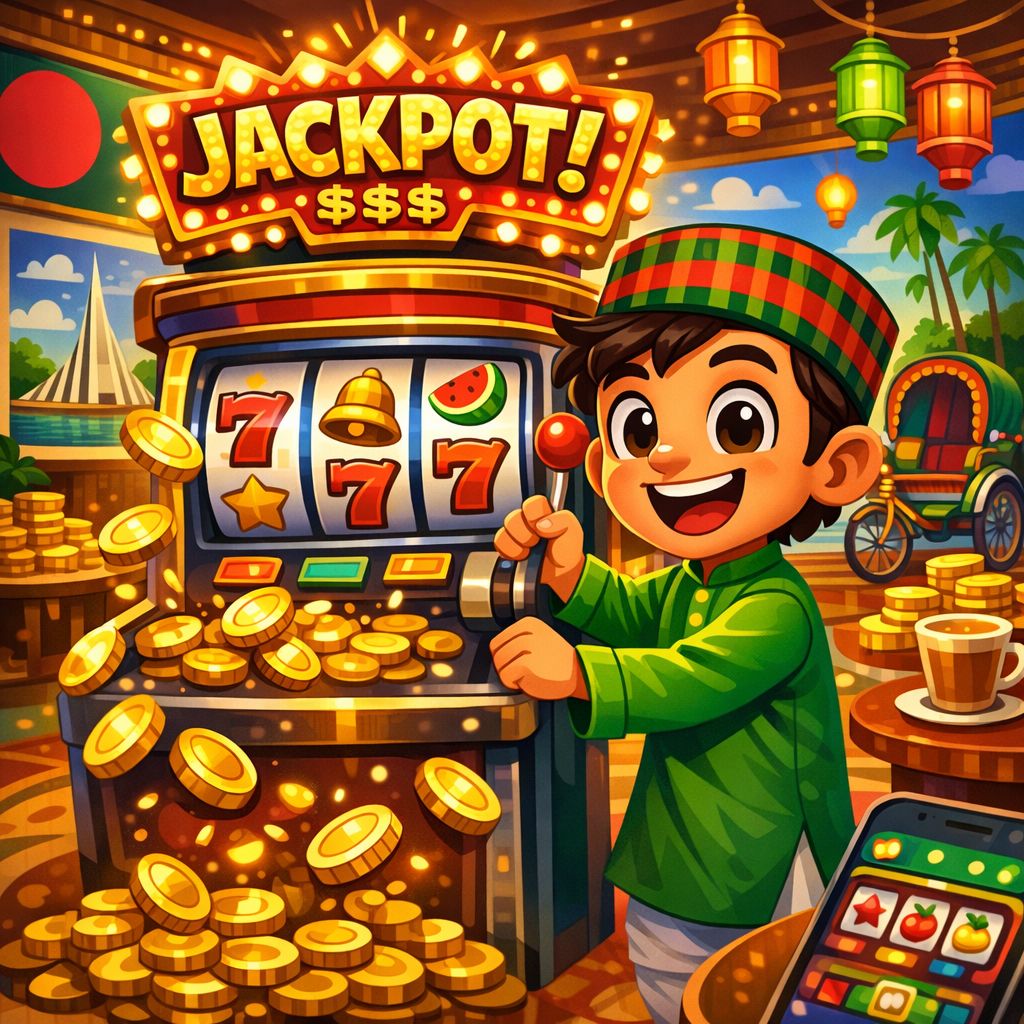 33XX slots cartoon characters spinning reels with coins and jackpot lights